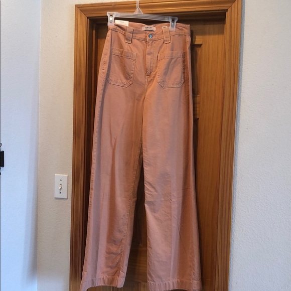Ariat Ultra High Rise R.E.A.L. Denim - Wide Leg & Coral - Size 28R - Picture 5 of 5